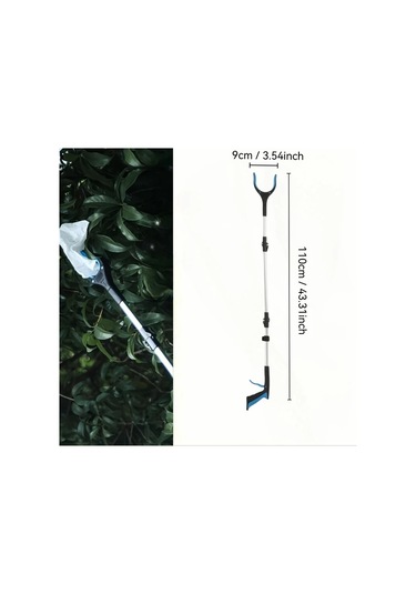 Xuweiwei Katlanabilir Alıcı Alet 3 Katlanabilir Model Mavi Hafif Alüminyum Uzatma Kolu Yaslilar Ve Hareket Engelliler Icin Ideal Kompakt Ev Aksesuari