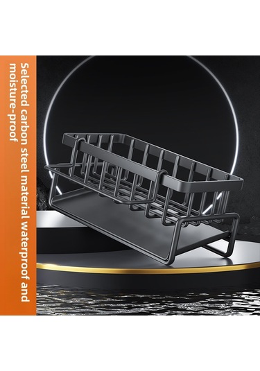 Lemestar Sıvı Toplayan Su Depolama Rafı: Ev Mutfak İçin Ayarlanabilir Sünger, Çelik Top, Mop Saklama Altyapısı Siyah - Taze Sebze Yıkama Fonksiyonu Diğer
