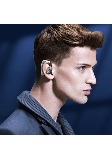 Konesam V9s Mavi Tek Kulaklı Bluetooth 5.0 Kulaklık: Led Ekran, Gürültü Engelleme, Spor Ve Araç Kullanıma Uygun