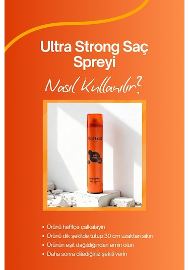 Akat Gardi Saç Spreyi Ultra Strong No:3 Turuncu 400 Ml