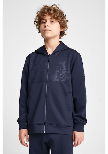 Lescon Çocuk Fermuarlı Kapüşonlu Sweatshirt 25n-3135 Lacivert