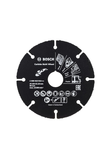 BOSCH Carpide Multi Whell Elmas Uçlu Taşlama Ahşap Kesme Diski 115 MM