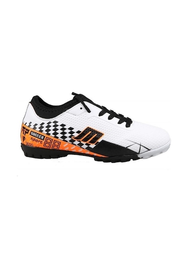 M.p. 231-1138 Mr Erkek Beyaz-turuncu Çoraplı Halı Saha Futbol Ayakkabı - 40 Beyaz