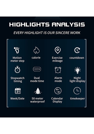 Sanda 2142 Çok İşlevli Erkek Spor Dijital Saat Yıldırım
