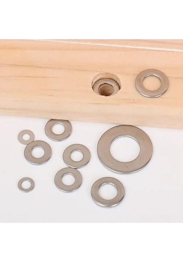 Dancemonkey Paslanmaz Çelik Vida Pul Seti - 180 Parça M2-m10 Contalı Kullanışlı