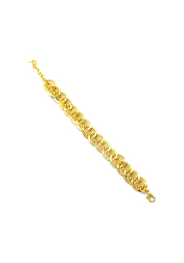 Samanyolu Bileklik 22 Ayar Altın Kaplama Lazerli Blk-997 Altın