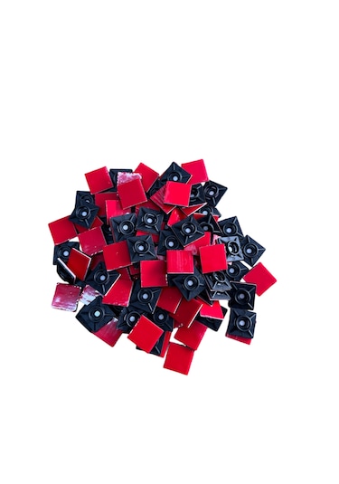 19x19 Siyah Yapışkanlı Kroşe