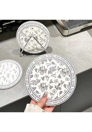 Homyl 4 Adet Mutfak Fincan Mat Bardak Kahve Için Kaymaz Yeniden Çok Renkli