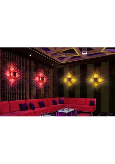 Suntek Ktv Hall Bar Kırmızı Için 3w Led Palmiye Duvar Kırmızı