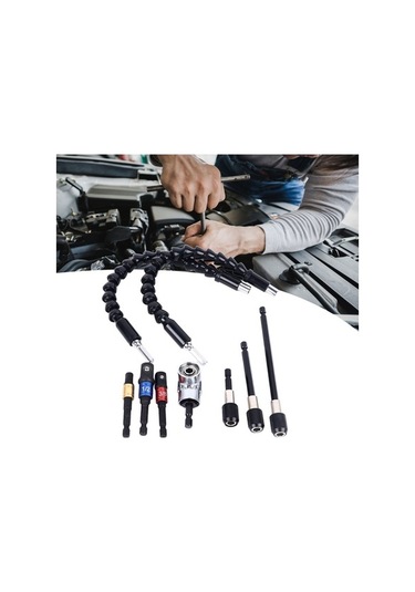 Besthome1 Mükemmel Otomotiv & Ev Tamiri İçin Çok Fonksiyonlu Esnek Şaft Matkap Uzatma Seti