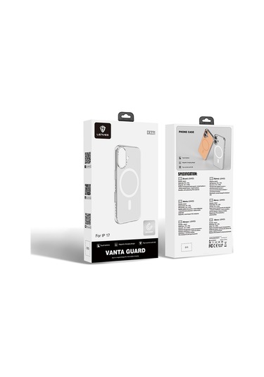 İphone Uyumlu 17 Kılıf M-safe Özellikli Metal Kamera Çerçeveli Airbagli Lenyes Ck221 Sert Pc Kapak Şeffaf Şeffaf