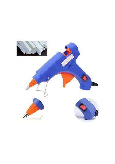 Sıcak Silikon Tabancası 60w On/off Tuşlu + 4 Adet Tam Boy Kalın Slikon Hediyeli