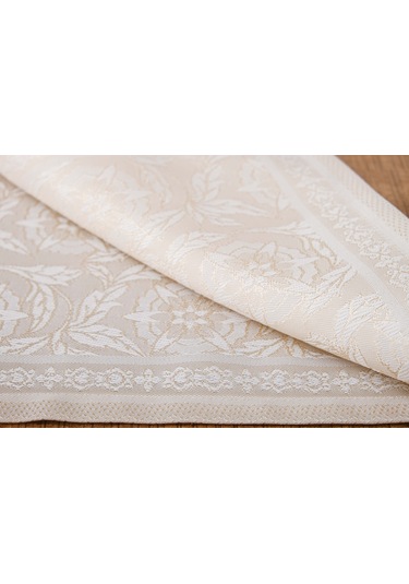 Finezza İris Jakar Polyester Kumaş Bej Amerikan Servis 33x46 cm Bej 4 Ad.-1390 Bej