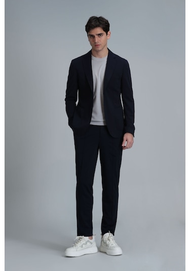Lufian Erkek Simon Smart Chino Slim Fit Pantolon 111190324 Lacivert