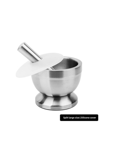 Wezone Evde Kuru Baharat Ve Sarımsakları Ezmek İçin 304 Paslanmaz Çelik Mini Değirmen, Sağlam Ve Kolay Temizlenir Büyük Boy, Silikon Kapaklı Diğer