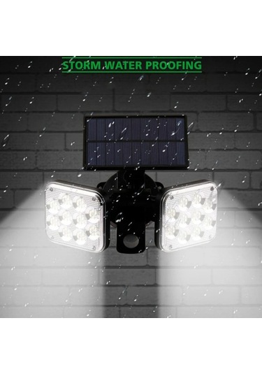 Hpytech 120 Led Güneş Enerjili Solar Lamba 20w Su Geçirmez, Şar Siyah