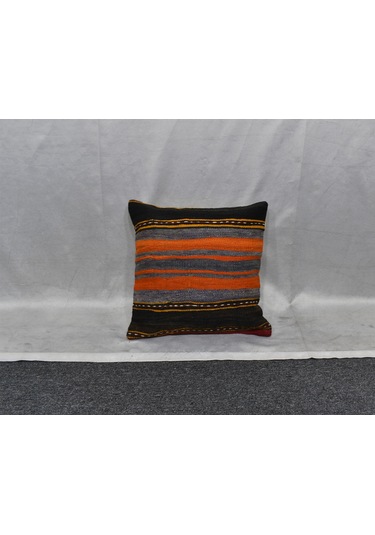 Zehra Abla Halı Yeni El Dokuma Dekoratif Kilim Kırlent Yastık Kılıfı 6459 Çok Renkli