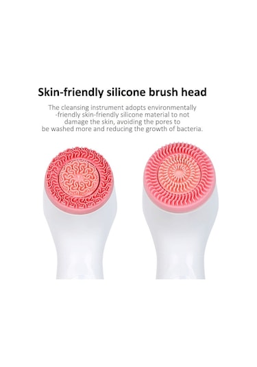 Sones Cnaier Ae-868 Pil İle Çalışan Silikon Ultrasonik Titreşimli Yüz Cilt Bakımı Elektrikli Yüz Temizleyici Mavi