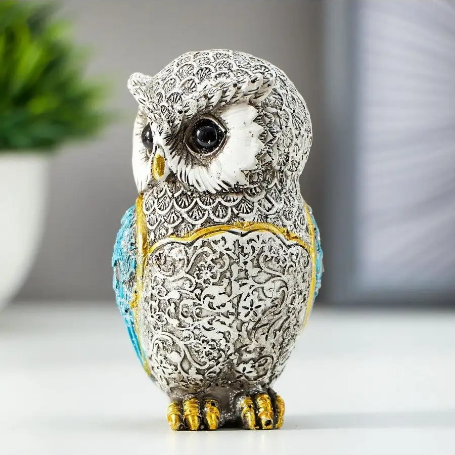 Simalend Baykuş Heykeli Raflık Dekor 25707162