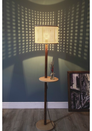 İstanbul Serisi Cihangir Hazeranlı Ahşap Lambader Sarı