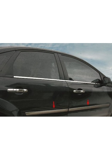 Ford Focus 2 Krom Yan Kapı Çıtası 2005 - 2008 Arası 4 Parça