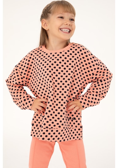 U.s. Polo Assn. Kız Çocuk Somon Sweatshirt 50298157-vr047 Somon