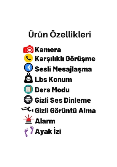 Zmsmart Z90 Dalmaçyalı Kordon Sim Kart Uyumlu Akıllı Çocuk Takip Saati (İthalatçı Garantili)