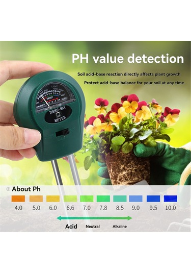 Dofolink St-01 Bahçe Toprak Test Cihazı - Ph Değeri, Nem Ve Işık Seviyesi Ölçer Pil Gereksiz
