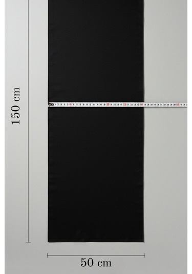 Siyah Şık Masa Runnerı 50x150 Cm Modern Ve Zarif Masa Örtüsü Siyah