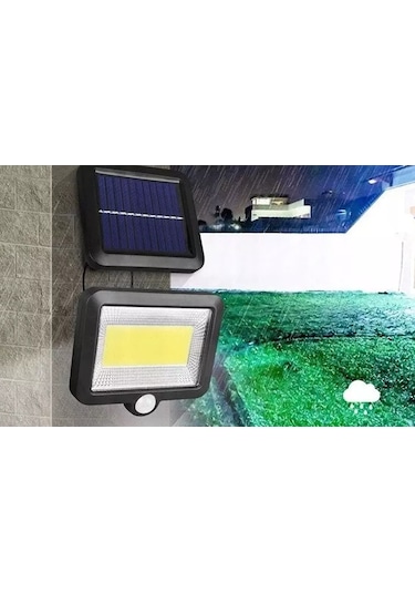 Gaman F100 Cob Led Güneş Enerjili 3 Mod Sensörlü 5 M Kablolu Solar Lamba