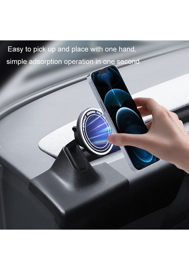 2024 Tesla Model 3 İçin Soldan Direksiyonlu Hava Çıkışlı Manyetik Araç Telefonu Tutucusu Pano Tabanı