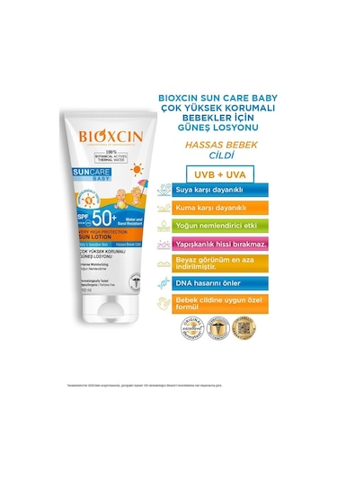Bioxcin Sun Care Hassas Ciltler Için Çok Yüksek Korumalı Mineral Güneş Kremi Bebek 50 Spf 100 ml
