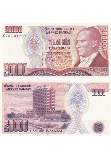 7.emisyon 1.tertip 20.000 Tl Çil