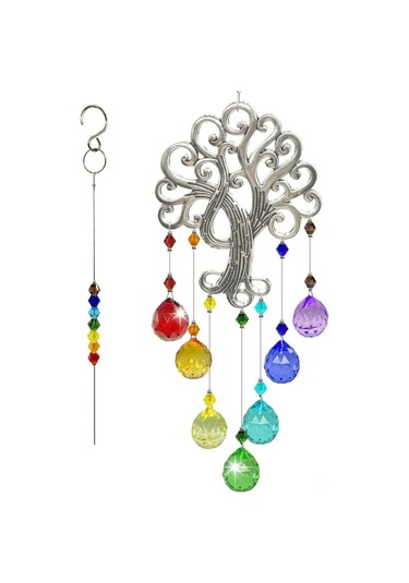 Tenfowee "yaşam Ağacı K9 Kristal Güneş Yakalayıcı, Bahçe Ve Pencere Dekoru, Işık Yansımalı"