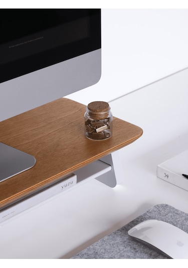 Küçük Monitör Standı Meşe