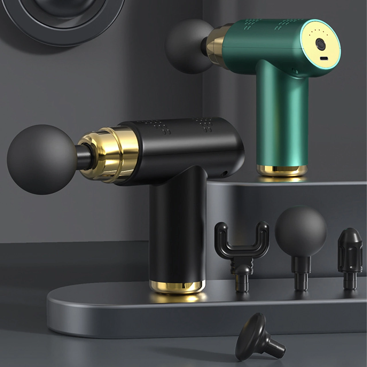 Padalink Kas Geliştirici Masaj Aleti: 6 Seviye Titreşim Hızı, 4 Değiştirilebilir Uç, 1200mah Pil, Tip-c Şarj Kablosu - Kırmızı Kırmızı