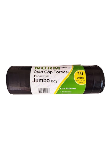 Norm Çöp Torbası - 2 Kat - Siyah - 500 Gr. - 80x110 Cm. - Koli