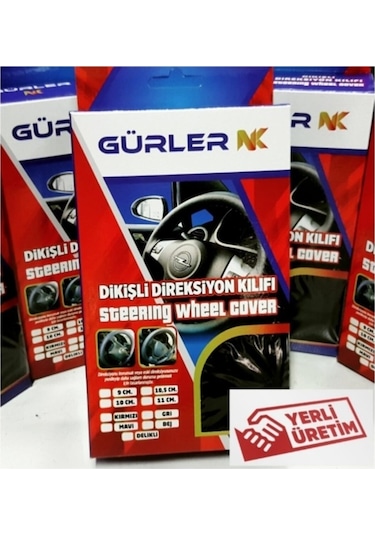 Peugeot Bipper Iki Renkli Kırmızı Siyah Dikmeli Direksiyon Kılıfı