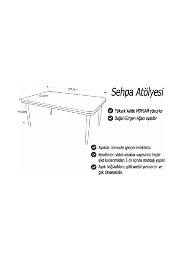 Akset Orta Sehpa Lüx Siyah Mermer Gold