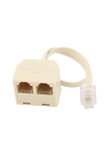 Rj11 2in1 Spitter Rj11 Telefon Hat Çoklayıcı Splitter 1 Giriş 2 Çıkış