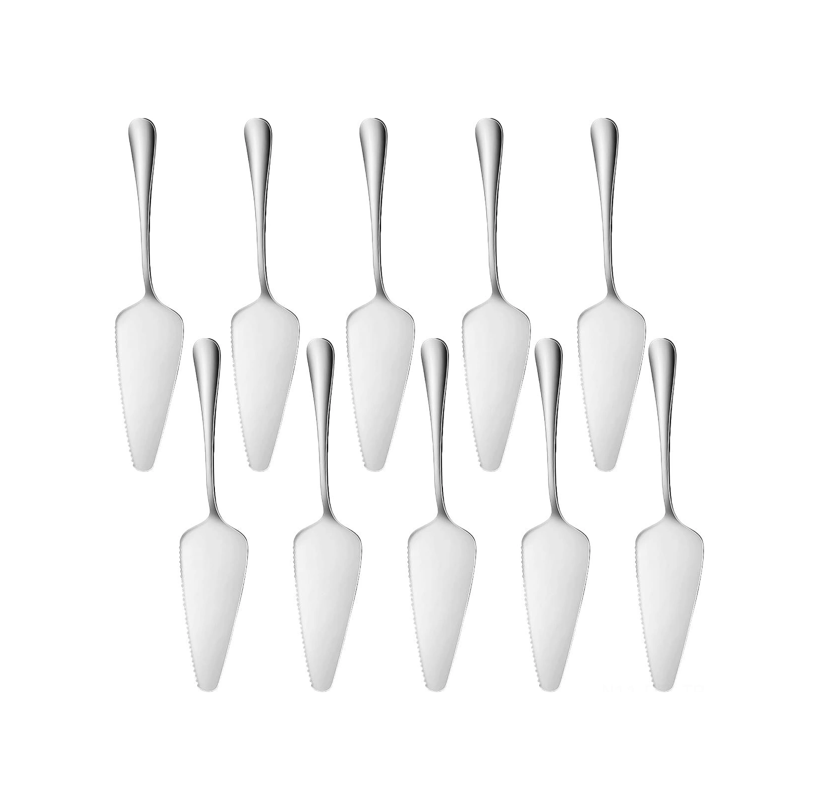 Dofolink 10'lu Paslanmaz Çelik Pasta Kaşığı Seti - Ergonomik Tutamaklı, Keskin Kenarlar, Ev Ve Restoran Kullanıma Uygun Diğer