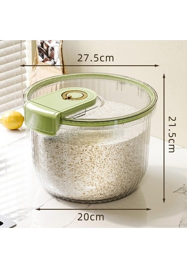Pazly Yeşil-7.5kg Suntek Şekeri Saklama Pirinç Magideal Kabı, Için Dolap Cq Çok Renkli
