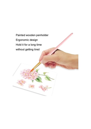 Willowhaven Zhuting 2 Paket Sanat Yağlıboya Kalem Mavi, Naylon Yün, Acemi Kullanıcılar İçin, Farklı Boyutlar, Ergonomik Tasarım