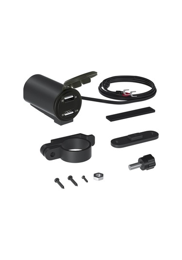 Pazly Çift Usb Motosiklet Şarj Adaptörü - 12v 3.1a Su Geçirmez Dijital Voltmetre Ve Montaj Aksesuarları Kiti