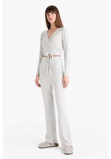 Defacto İspanyol Paça Tayt Pantolon-fall İn Love Loungewear G0007ax25wngr93 Gri