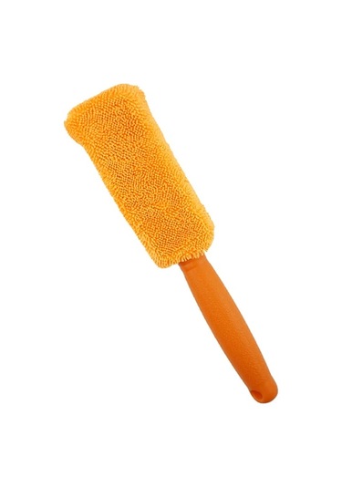 Chenkestoreone Dayanıklı Portatif Araç Fırçası Ergonomik Sap Turuncu Jant Temizleme Aracı