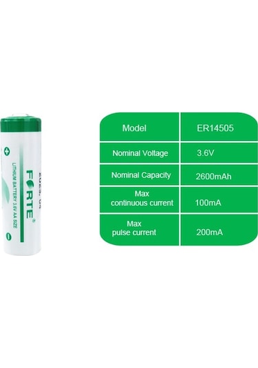 Forte 14505 Aa Kalem 3,6 V Lıthıum Pil Tek Kullanımlık