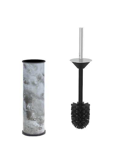 SİLİWAX BEYAZ MERMER -2 Li Set Pedallı Çöp Kovası ve Wc Klozet Fı Beyaz