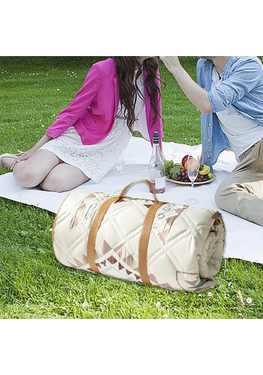 Suntek Piknik Battaniyesi Katlanabilir Taşınabilir Geometri-180cm Geometri 180cm Çok Renkli