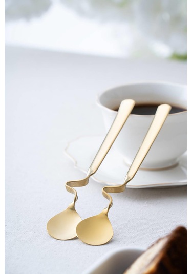 Karat Moon 2 Adet Kavisli Çelik Kaşık - 16 Cm